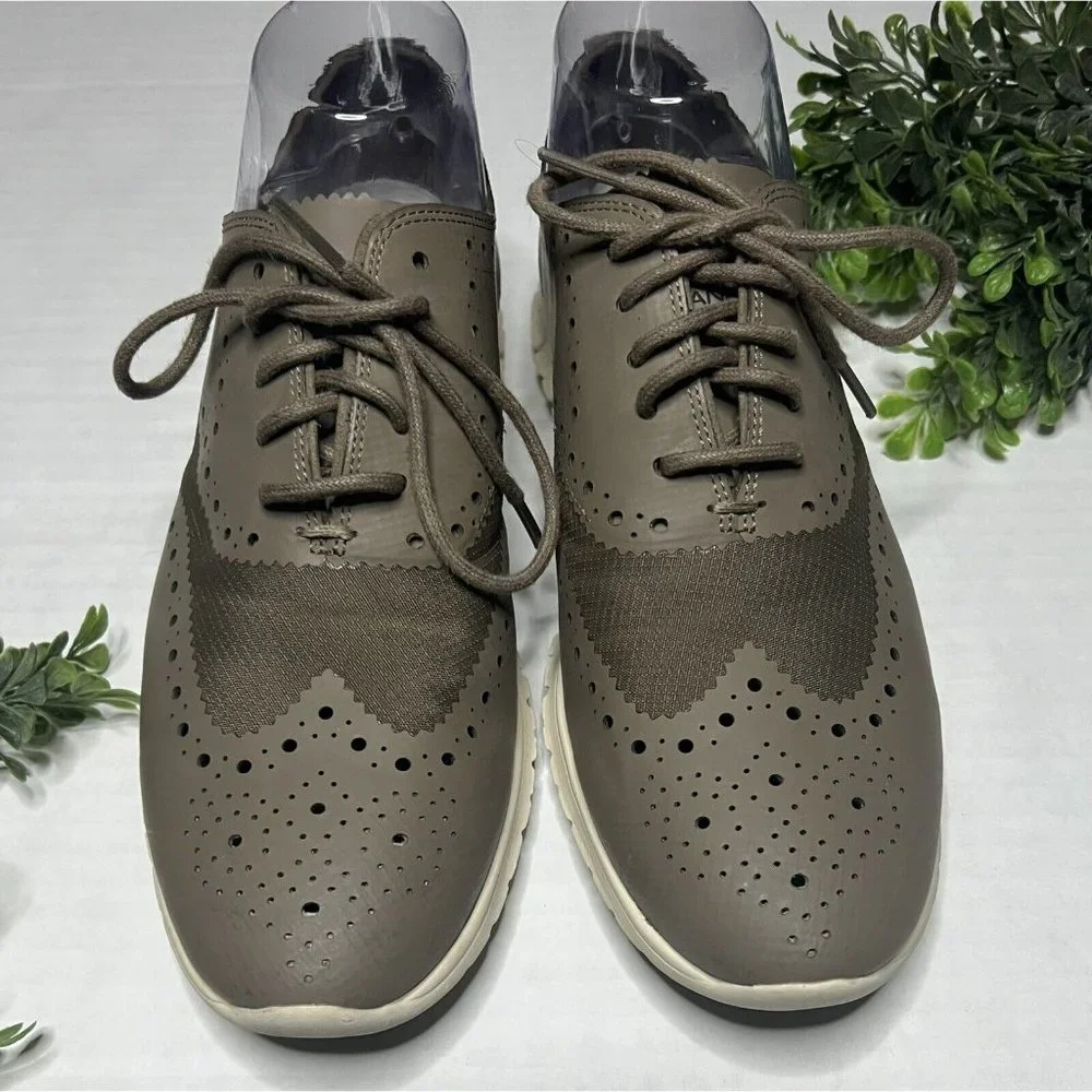 Cole Haan ZeroGrand Wingtip Oxford Shoe Mossy Brown Womens Size 8.5 ($90)